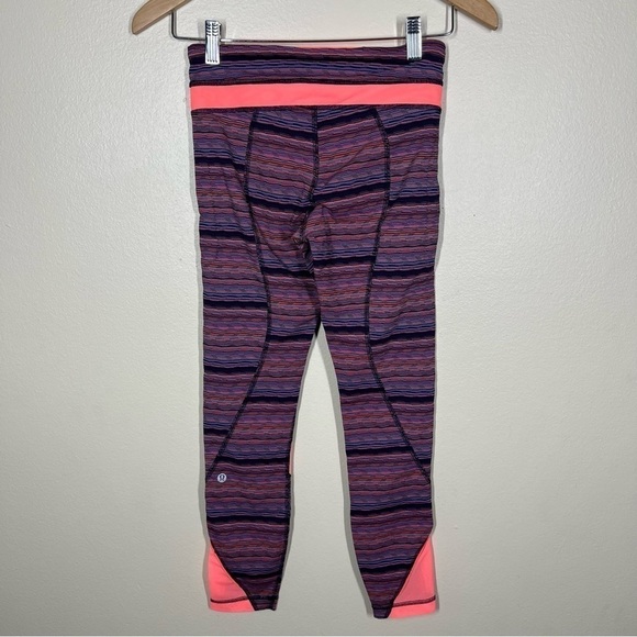 Lululemon Inspire Tight II Leggings Space Dye Twist Naval Blue Very Light Flare - Picture 5 of 9